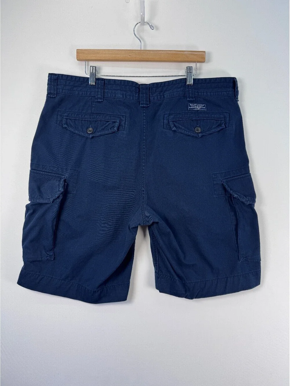 Polo Ralph Lauren Gellar Classic Fit Cargo Shorts Navy Cotton Men Size 40 Tall